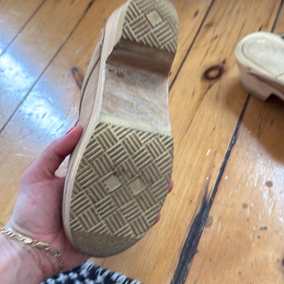 No. 6 Tan Suede Clogs - Picture 3 of 5